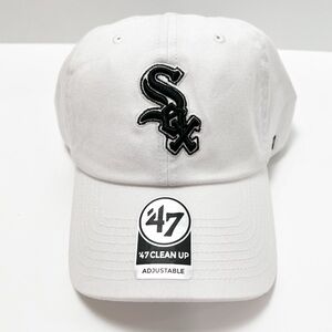 Chicago White Sox Clean Up 47 Brand Black/White Logo Adjustable Baseball Cap